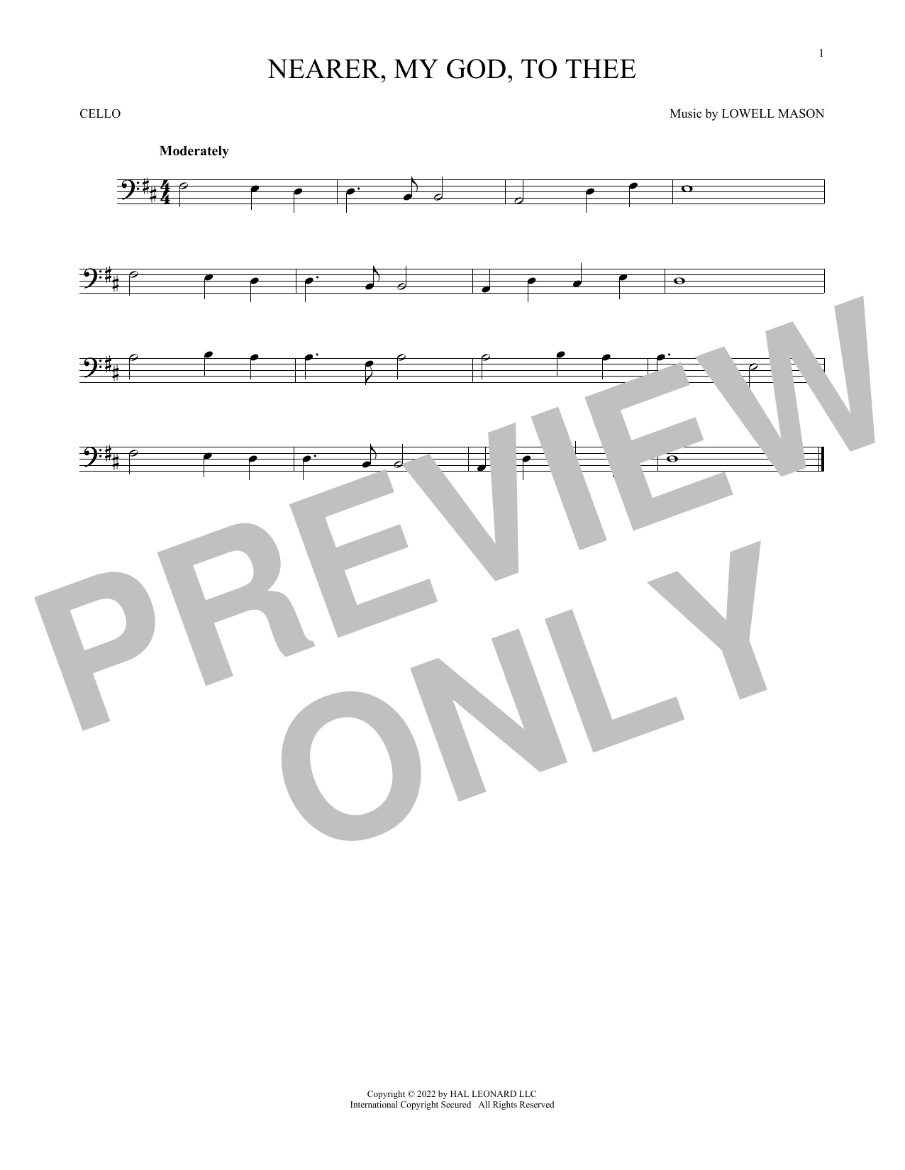 Produktgalerie: Seite 1 von 1 Nearer, My God, To Thee, Lowell Mason, Violoncello