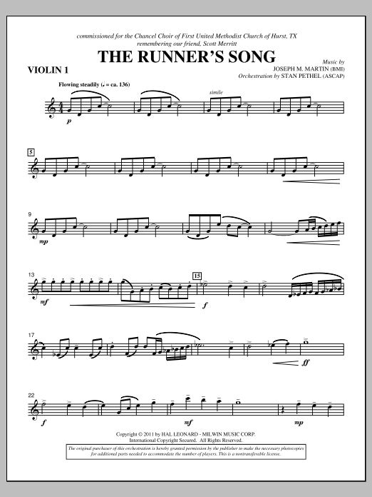 Produktbild zu: The Runner's Song - Violin 1