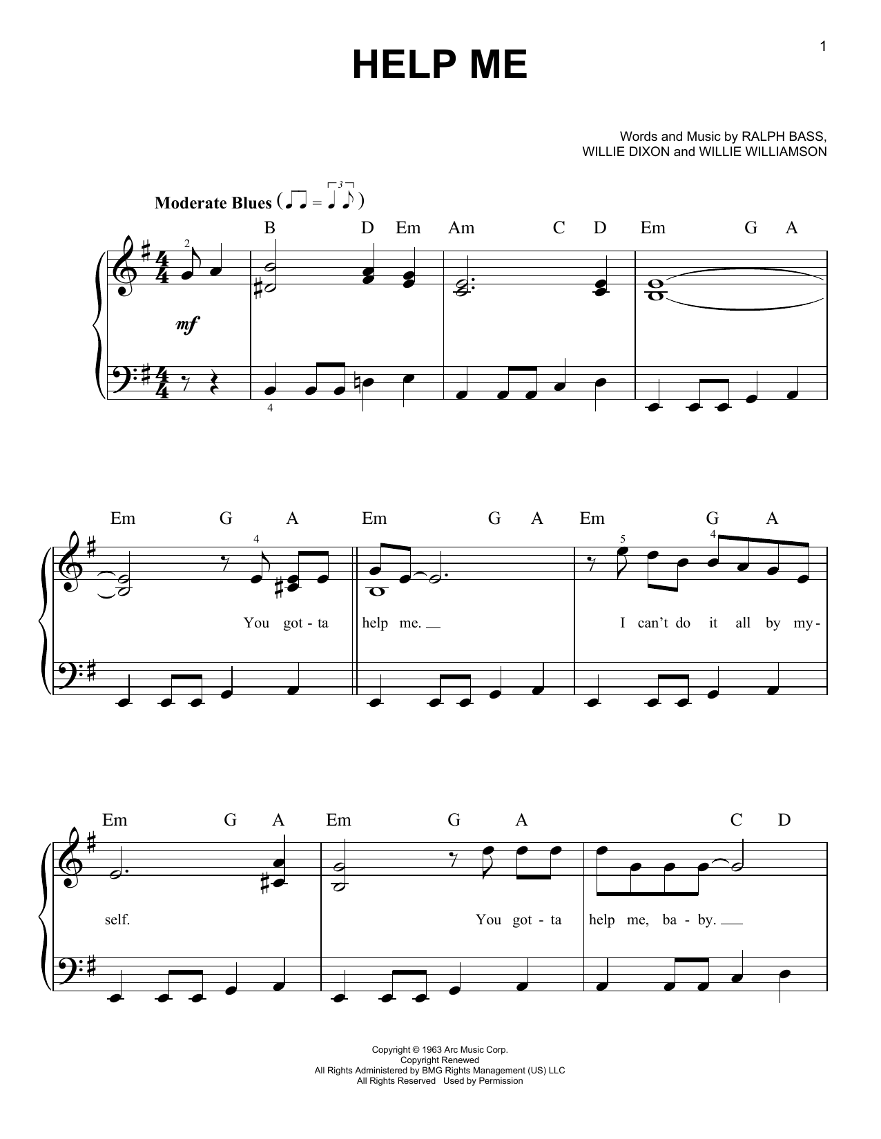 Produktgalerie: Seite 1 von 1 Help Me, Sonny Boy Williamson, Klavier