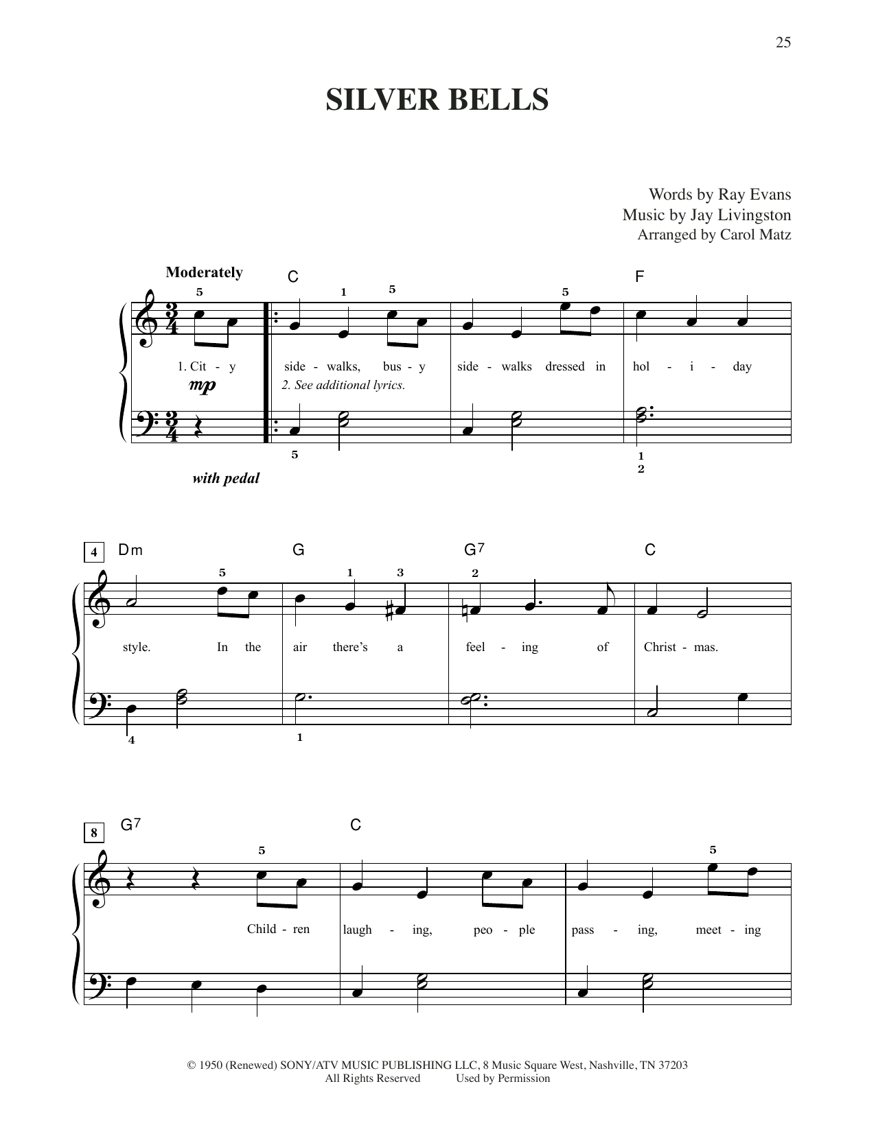 Product picture to:  Silver Bells (arr. Carol Matz) - Jay Livingston & Ray Evans