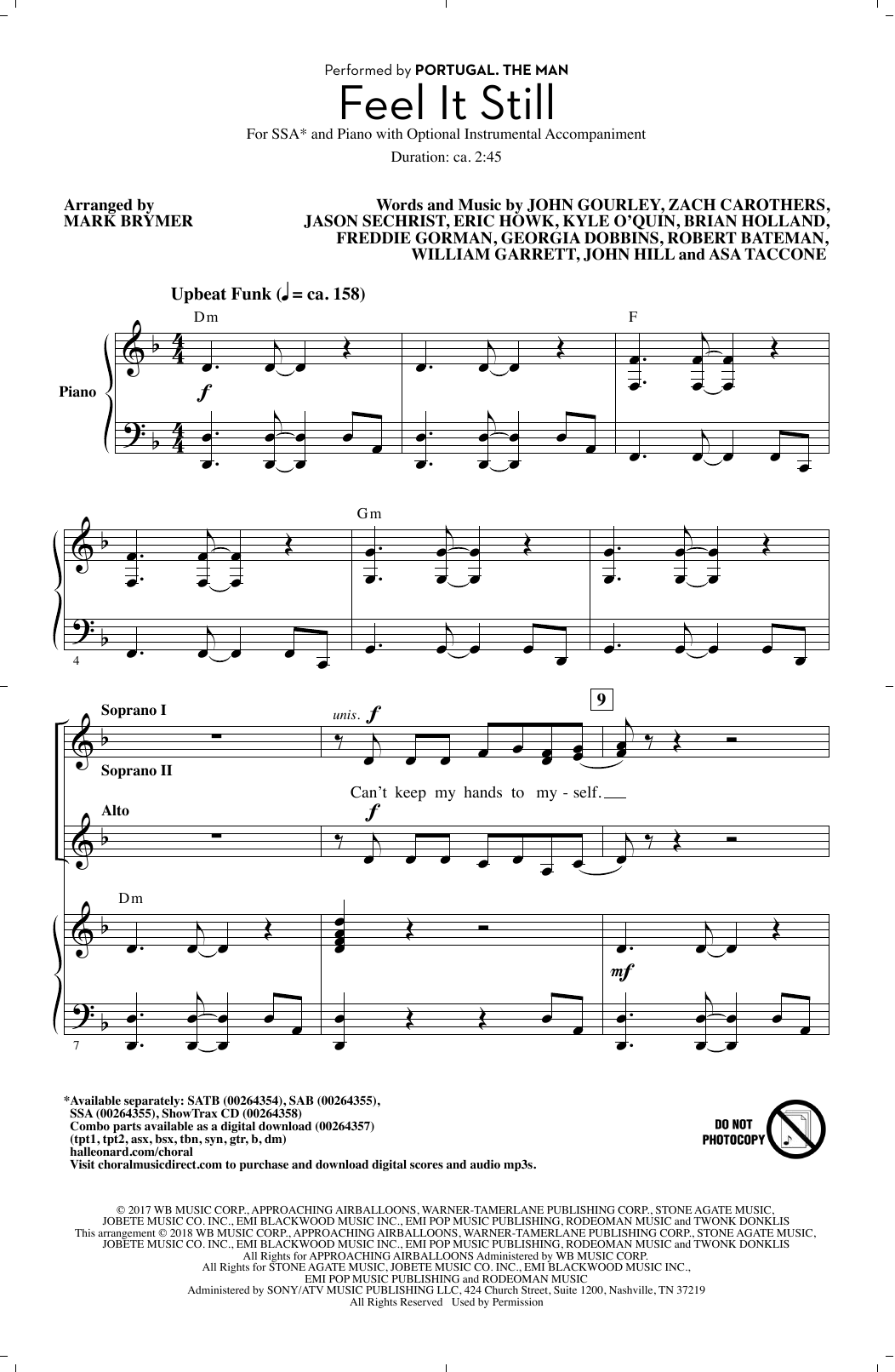Produktgalerie: Seite 1 von 1 Feel It Still, Mark Brymer, Chor