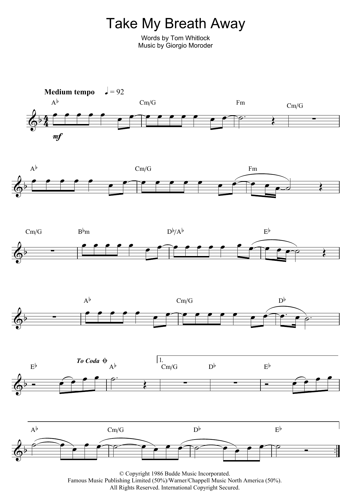 Product gallery: Page 1 of 1 Take My Breath Away, Berlin