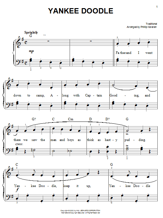 Product picture to: Yankee Doodle (arr. Phillip Keveren)
