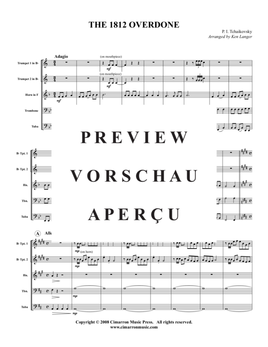 Produktgalerie: Seite 2 von 21 1812' OverDone , , (Blechbläserquintett)