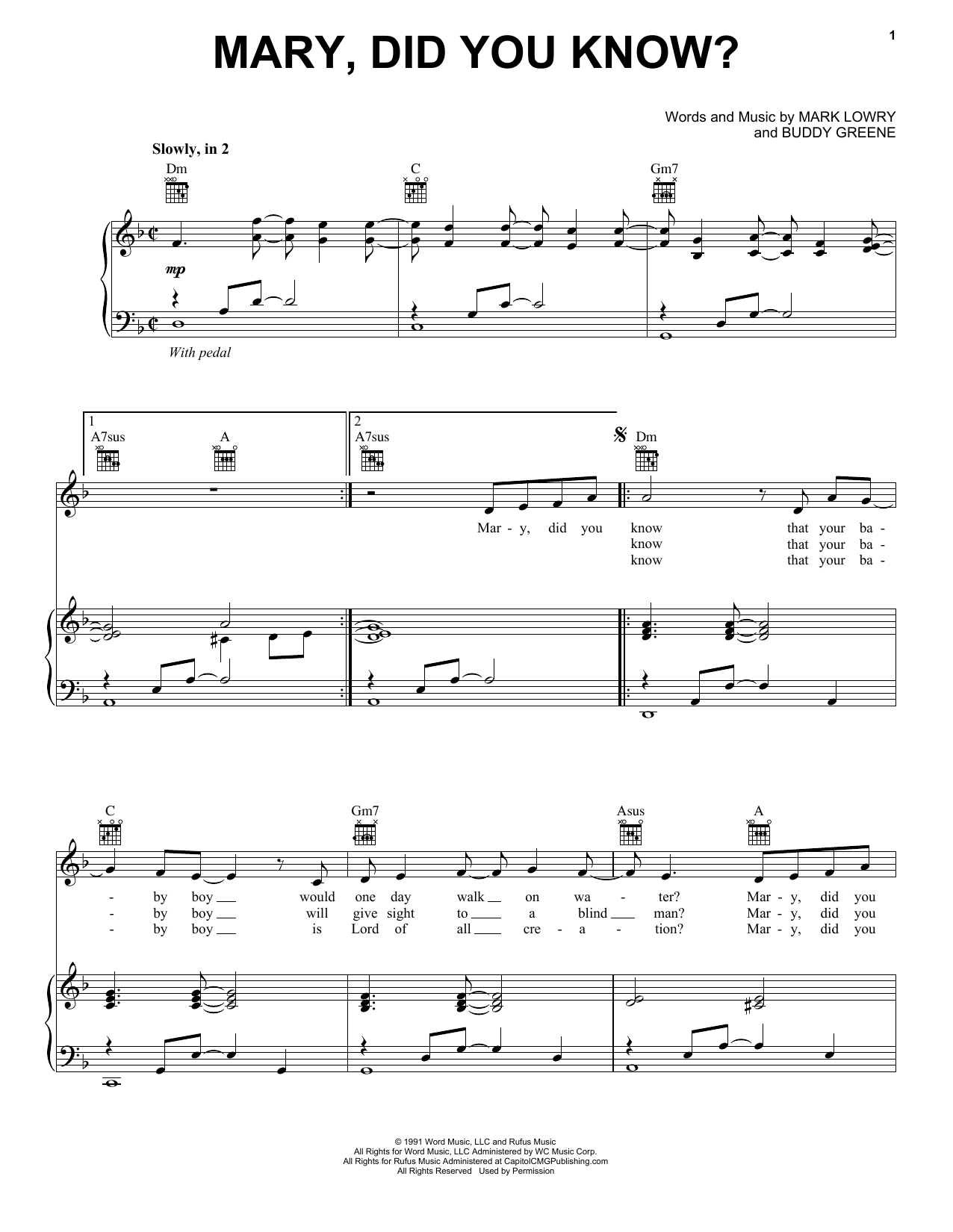 Produktgalerie: Seite 1 von 1 Mary, Did You Know?, Mark Lowry, Gesang, Gitarre, Klavier