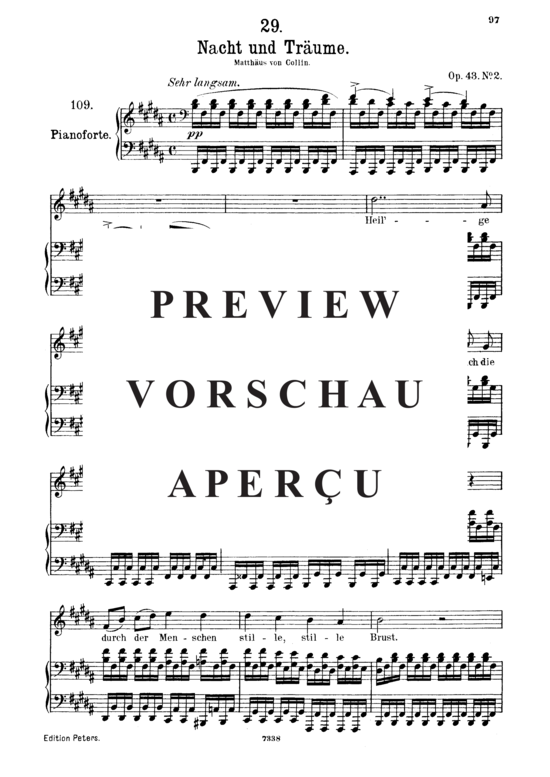 gallery: Nacht und Träume D.827 , , (Gesang mittel + Klavier)