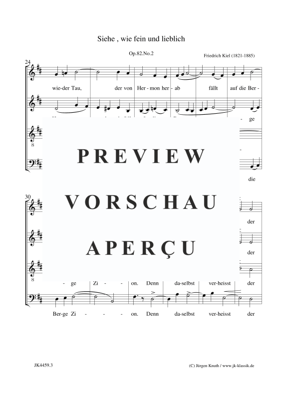 Produktgalerie: Seite 4 von 5 Siehe, wie fein und lieblich Op.82 No.2, , Gemischter Chor