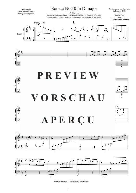Produktgalerie: Seite 2 von 9 Sonate Nr. 10 in D-Dur, , Klavier Solo