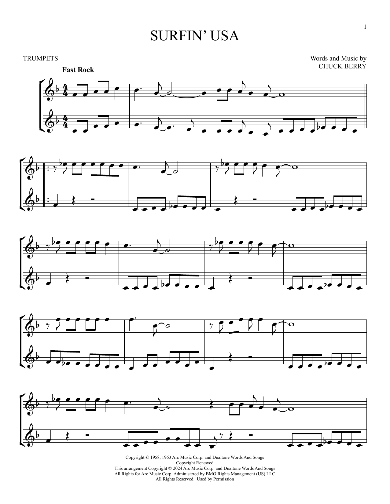 Produktgalerie: Seite 1 von 1 Surfin' U.S.A., The Beach Boys, Trompete