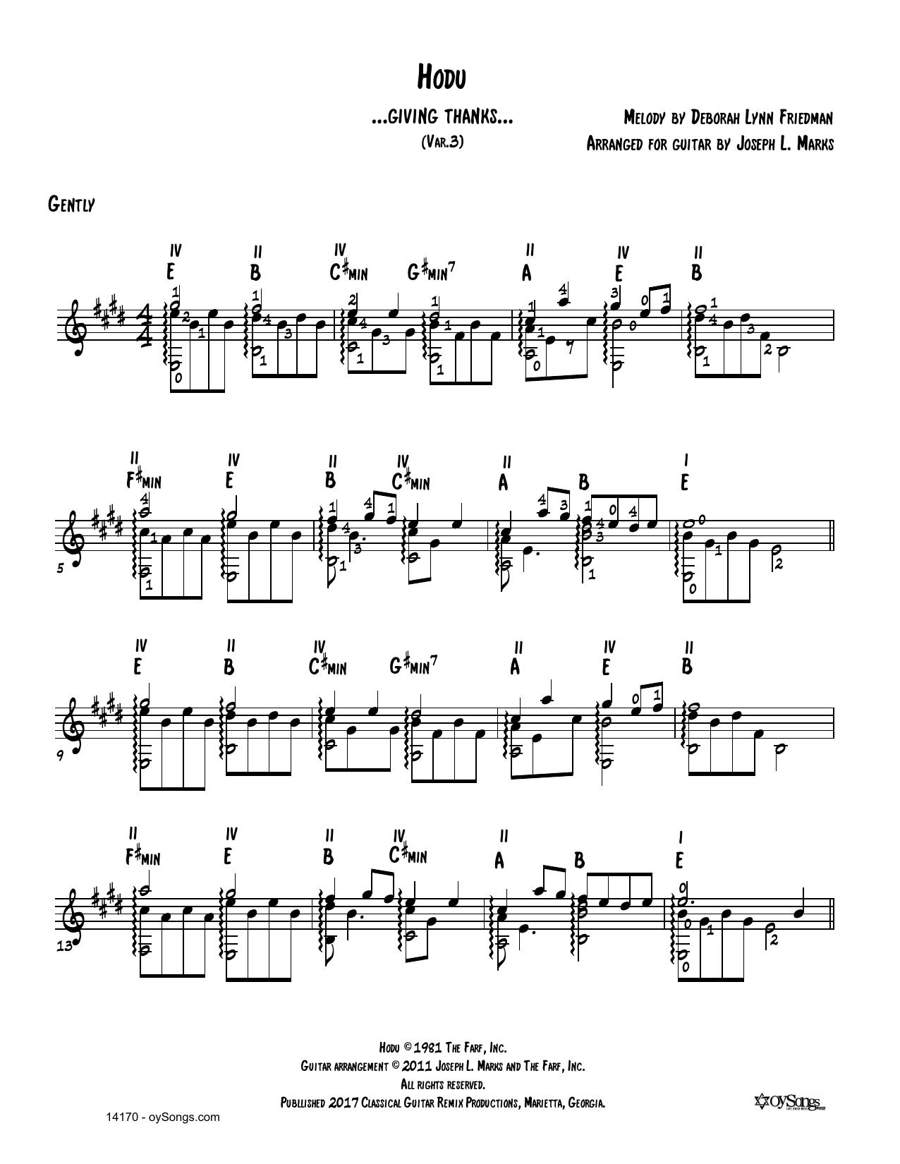 Produktbild zu: Hodu Var 3 (arr. Joe Marks)