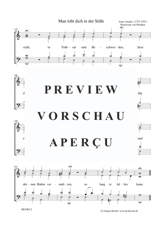 Produktgalerie: Seite 3 von 3 Man lobt dich in der Stille, , Gemischter Chor