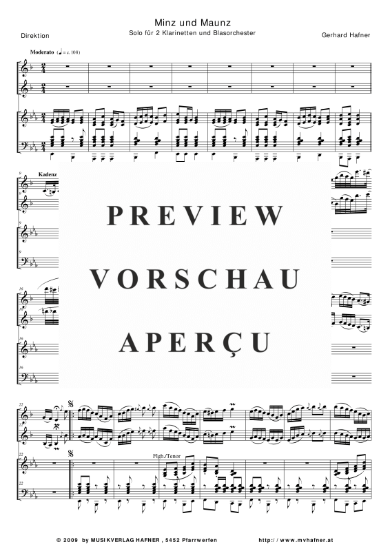 Product gallery: Page 6 of 11 Minz und Maunz Solo für 2 Klarinetten, , (large wind orchestra)