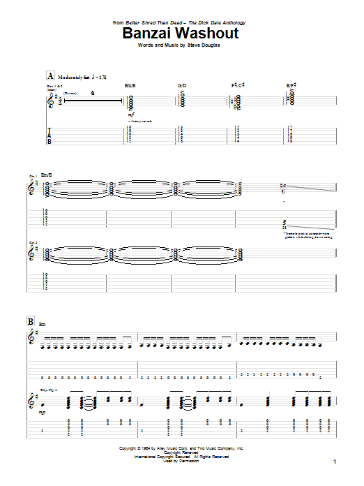 Produktgalerie: Seite 1 von 1 Banzai Washout, Dick Dale, Gitarre