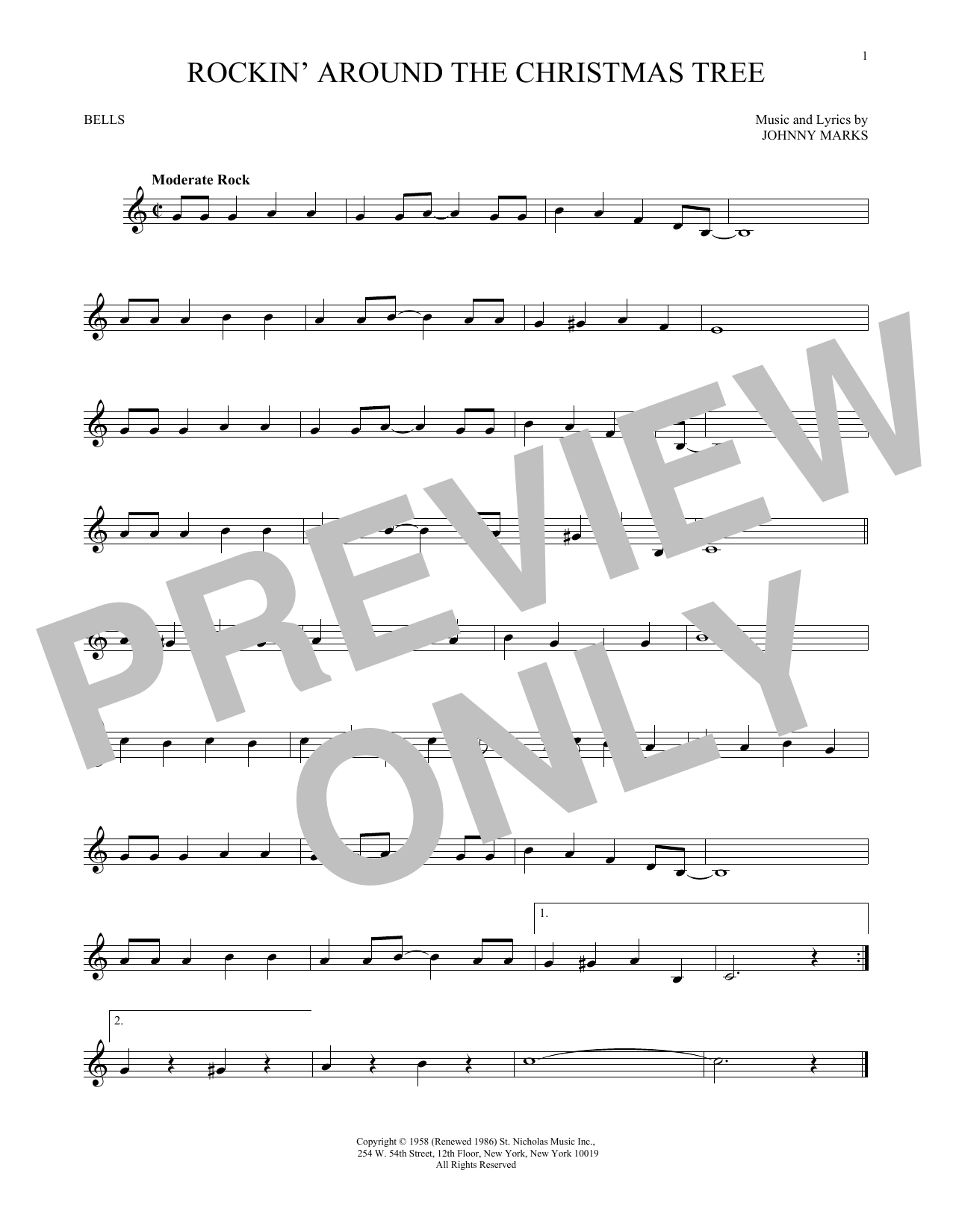 Product gallery: Page 1 of 1 Rockin' Around The Christmas Tree, Johnny Marks
