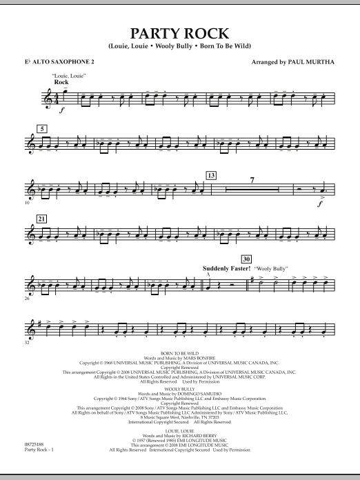 Produktgalerie: Seite 1 von 1 Party Rock - Eb Alto Saxophone 2, Paul Murtha, Ensemble