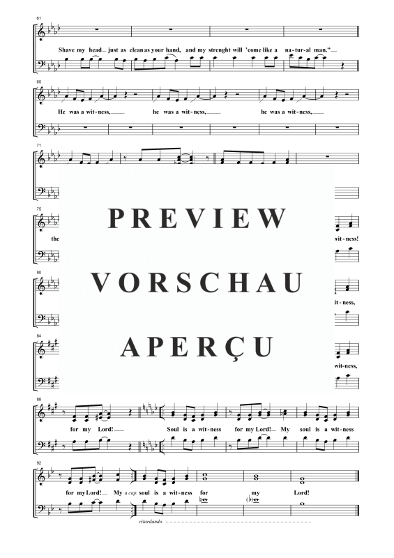 Produktgalerie: Seite 5 von 11 My Soul Is a Witness, , Gemischter Chor SAB und Klavier