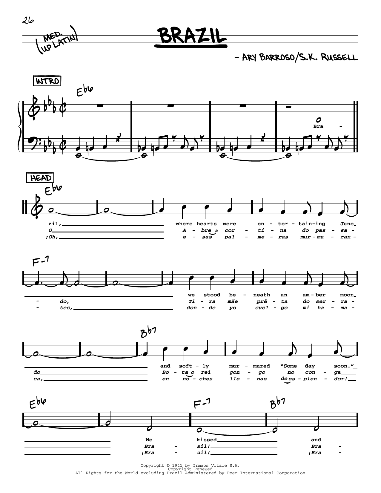 Product gallery: Page 1 of 1 Brazil (Low Voice), The Ritchie Family