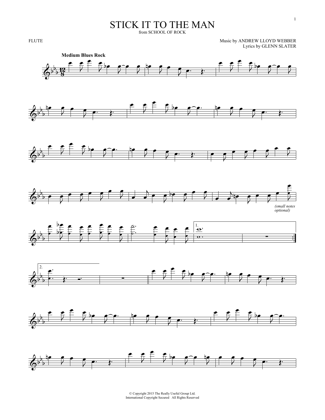 Product gallery: Page 1 of 1 Stick It To The Man (from School of Rock: The Musical), Andrew Lloyd Webber