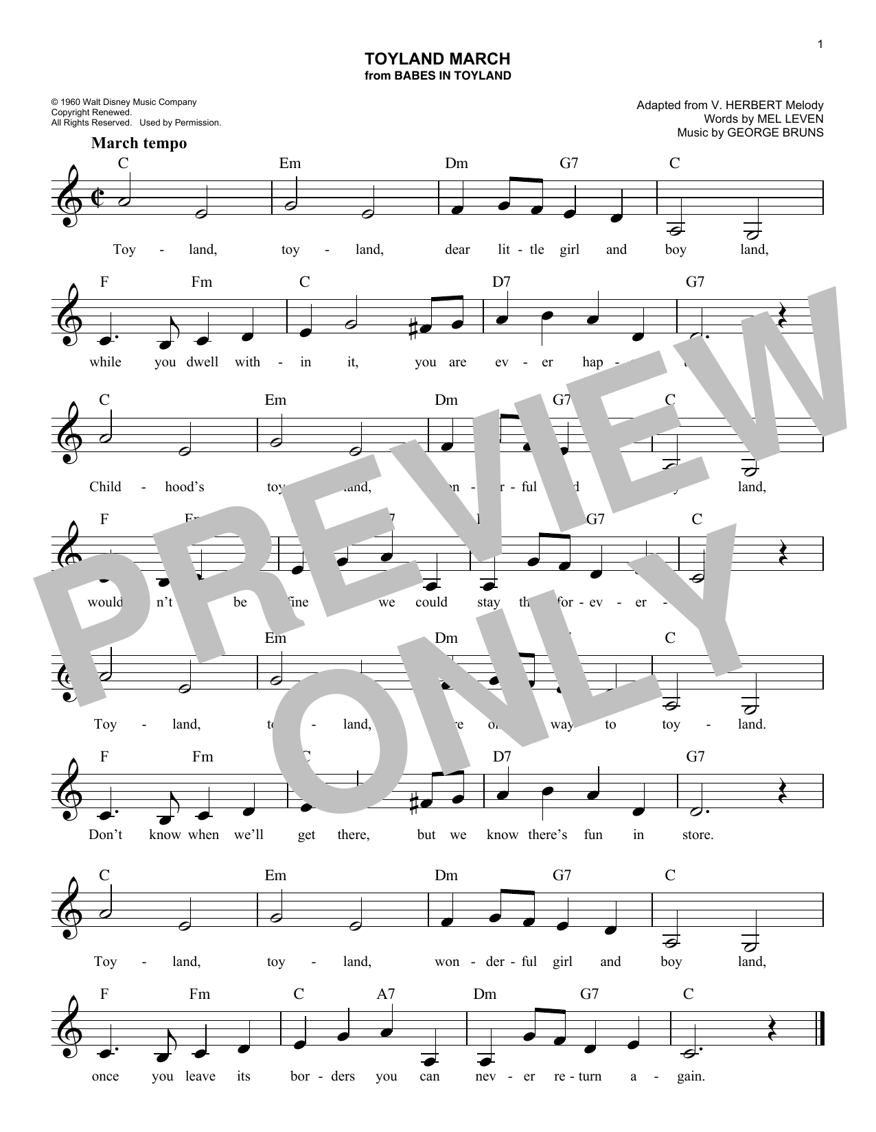 Produktbild zu: Toyland March (from Babes In Toyland)