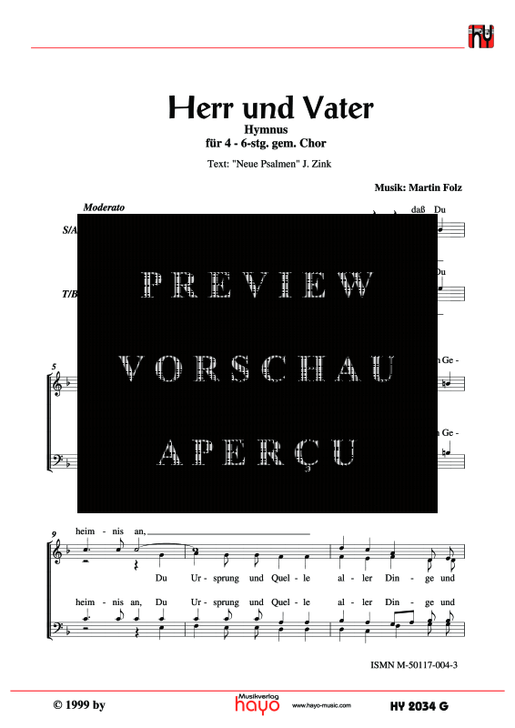 gallery: Herr und Vater, , (Gemischter Chor 4-6 stimmig)