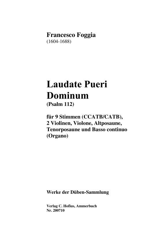Produktbild zu: Laudate Pueri Dominum 