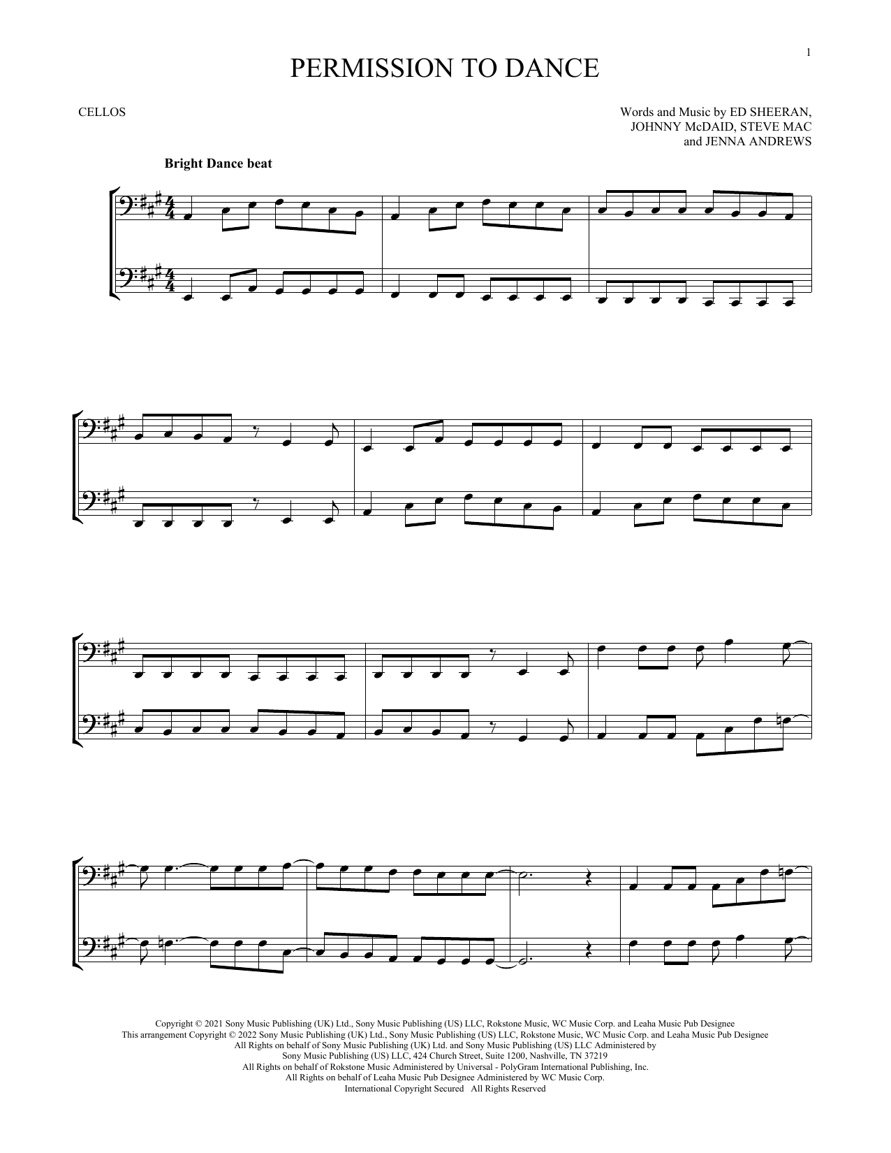 Produktgalerie: Seite 1 von 1 Permission To Dance, BTS, Violoncello