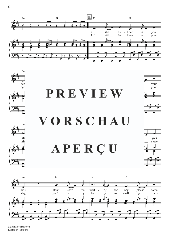 Produktgalerie: Seite 7 von 11 L'Amour Toujours, Gigi D'Agostino, Klavier, Gesang & Akkorde