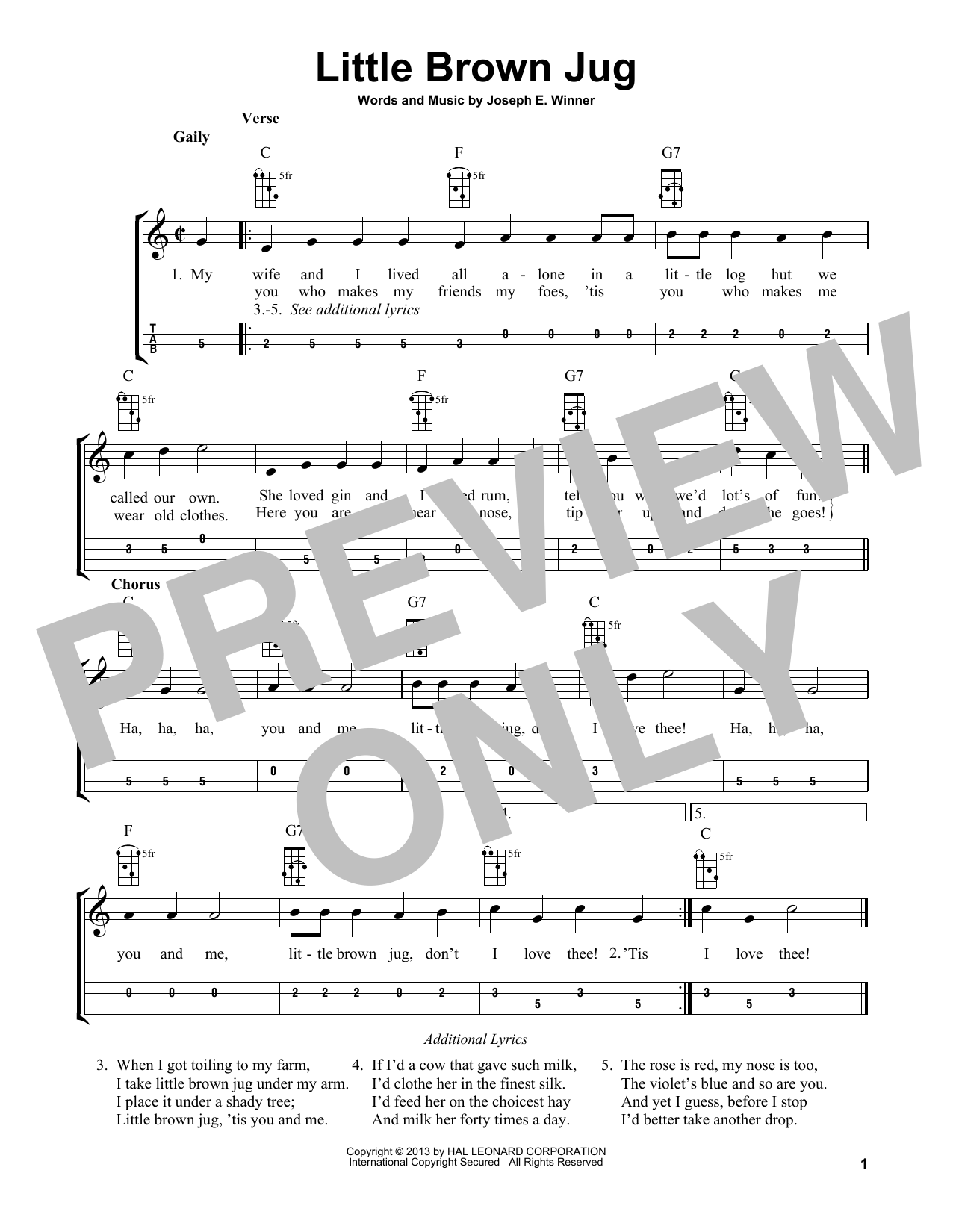Product picture to: Little Brown Jug (arr. Bobby Westfall)