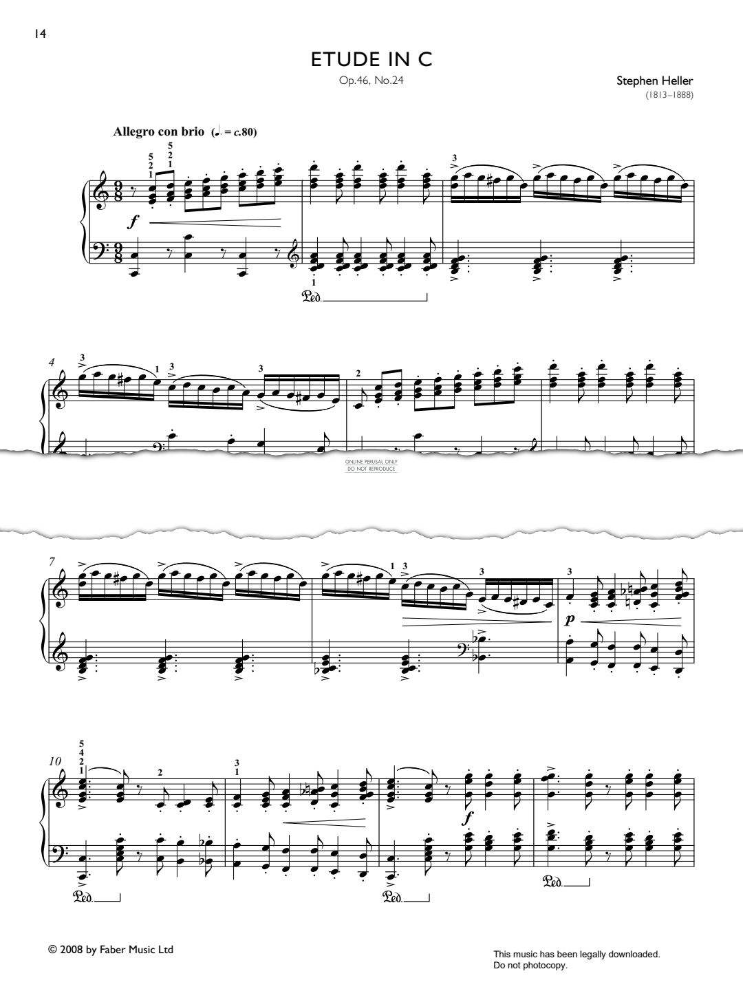Product picture to: Etude in C Op. 46, No. 24 (from Real Repertoire Studies Grades 6-8)
