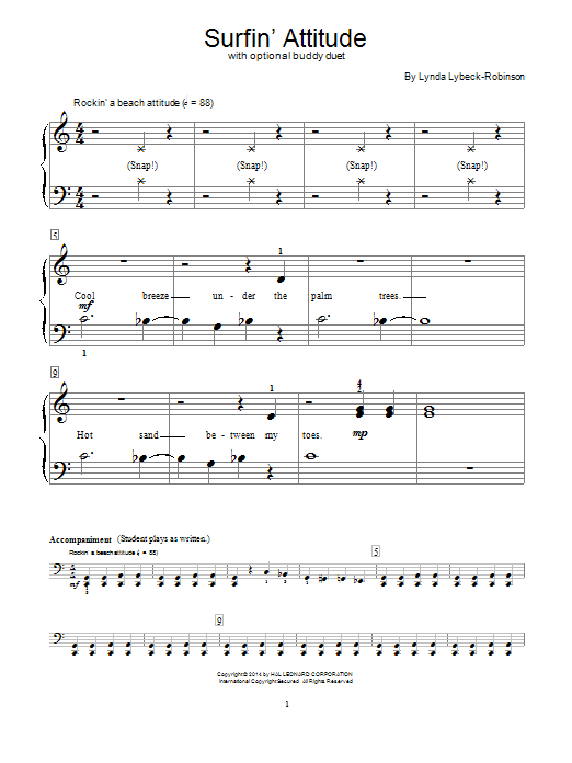 Produktgalerie: Seite 1 von 1 Surfin' Attitude, Lynda Lybeck-Robinson, Klavier