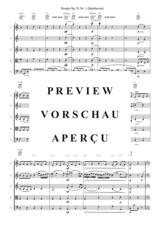 Produktgalerie: Seite 5 von 21 Rondo Opus 51 Nr. 1 , , (Quintett flexible Besetzung)