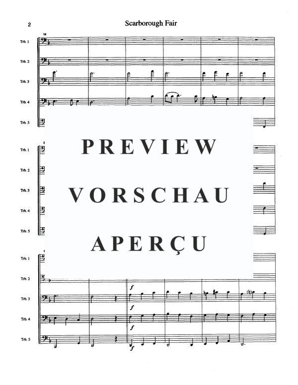 Produktgalerie: Seite 4 von 10 Scarborough Fair, , Posaunen Quintett