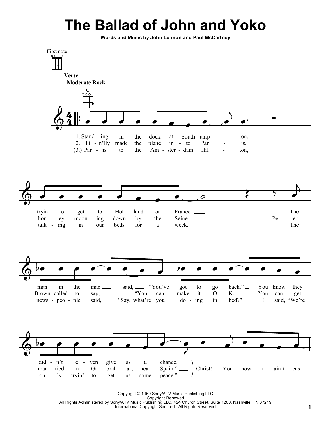 Product gallery: Page 1 of 1 The Ballad Of John And Yoko, The Beatles