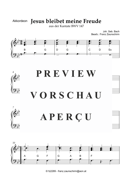 Product gallery: Page 6 of 8 Jesus bleibet meine Freude, , Horn In F and Accordion