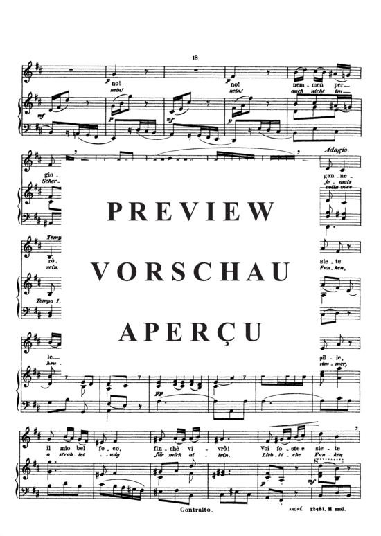 Product gallery: Page 4 of 6 Ch'io mai vi possa, Schimon Adolph, Low Voice and Piano