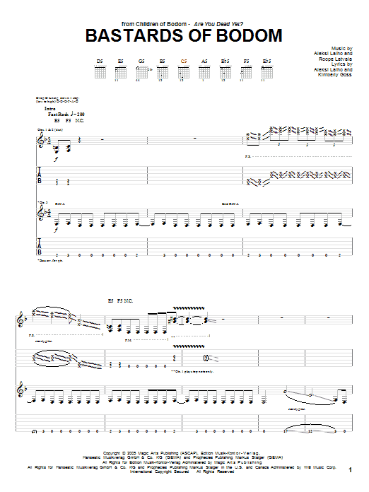 Produktgalerie: Seite 1 von 1 Bastards Of Bodom, Children Of Bodom, Gitarre