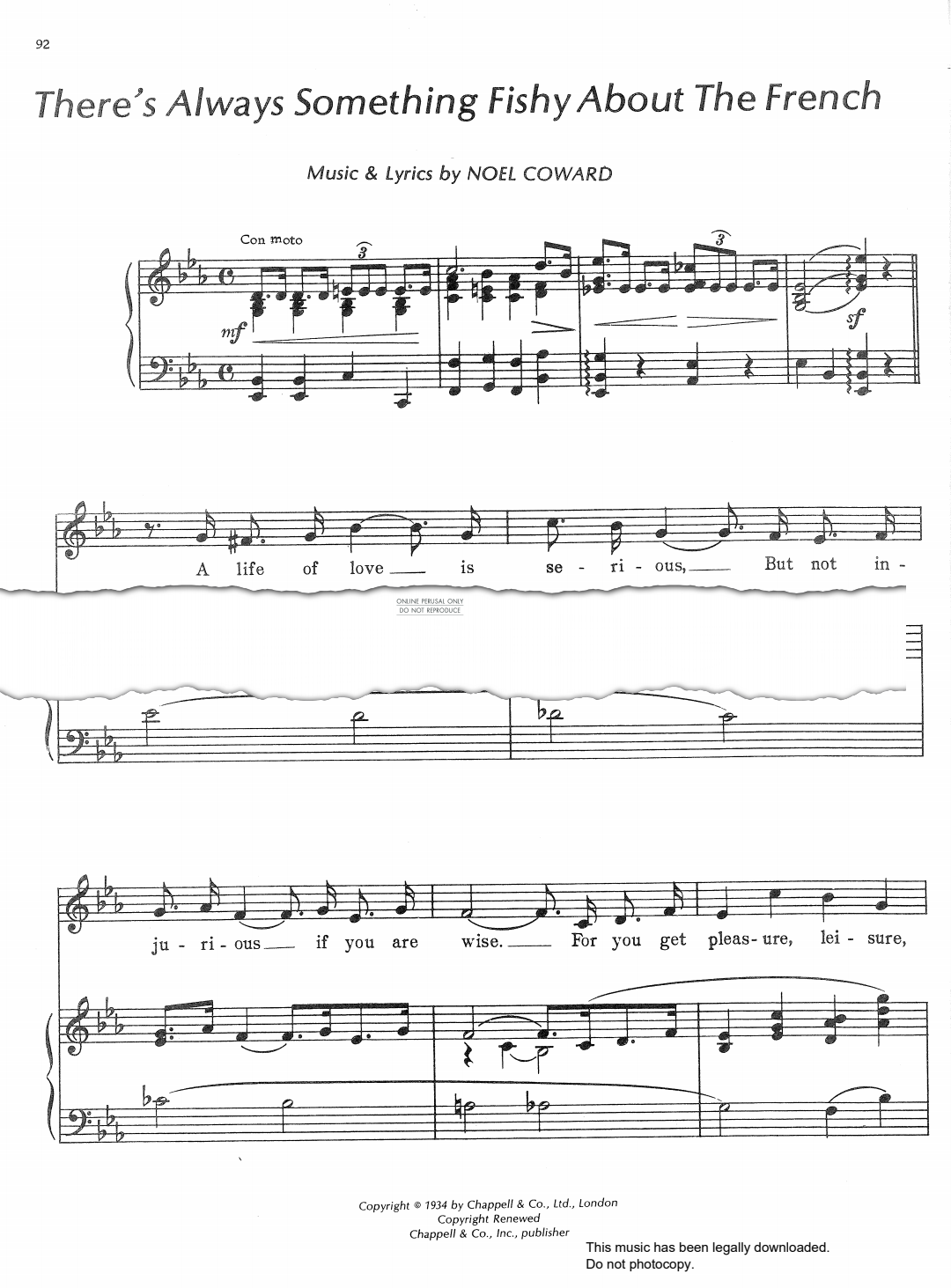 gallery: There's Always Something Fishy About The French, Noel Coward, Gesang, Klavier