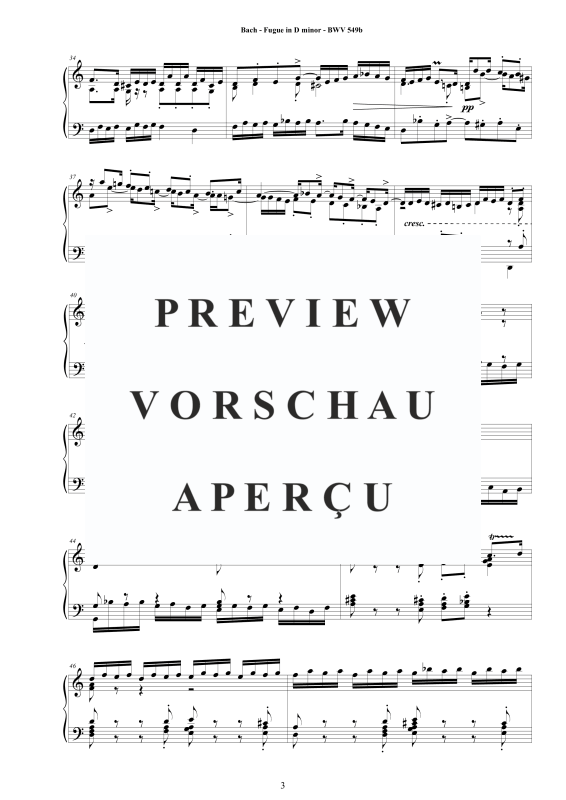Produktgalerie: Seite 4 von 5 Fuge in D-Moll BWV 549b, , Klavier Solo