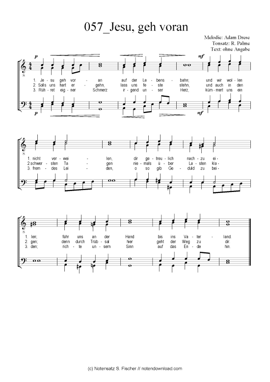 Product picture to: Jesu, geh voran Adam Drese / R. Palme 