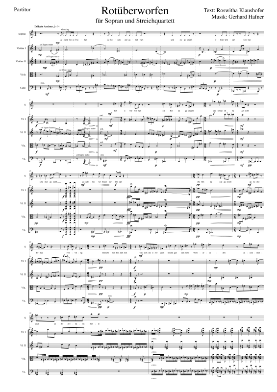 Produktgalerie: Seite 1 von 11 Rotüberworfen, , (Sopran Solo und Streicher Quartett)