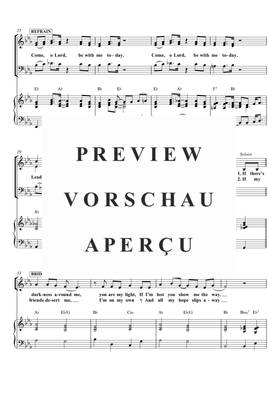 Produktgalerie: Seite 9 von 11 Morning Praise (Come, O Lord, Be With Me Today), , Gemischter Chor SAB, Sopran Solo und Klavier