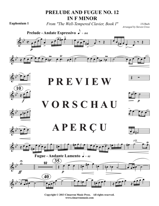 Product gallery: Page 9 of 18 Prelude und Fugue Nr. 12 in F Minor , , (2x Baritone, 2x Tuba)