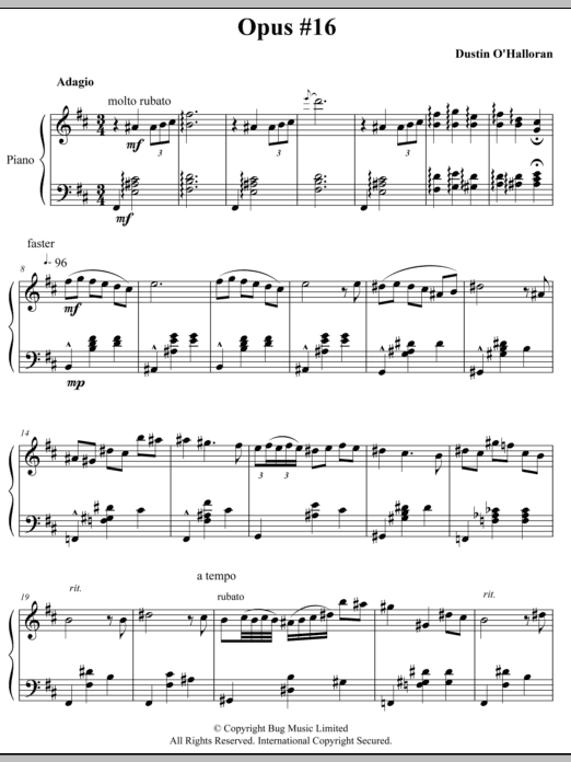 Product gallery: Page 1 of 1 Opus 16, Dustin O'Halloran