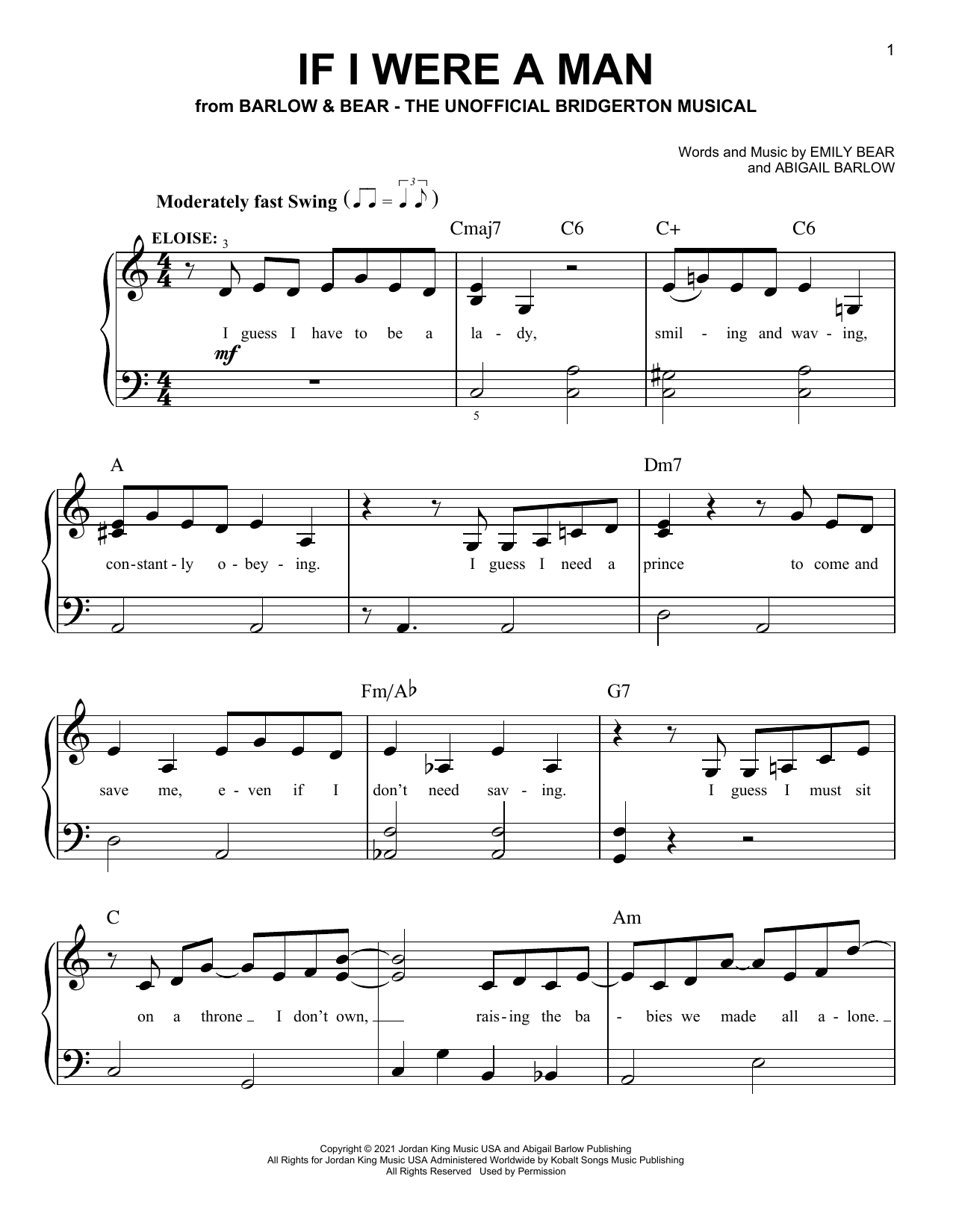 Produktbild zu: If I Were A Man (from The Unofficial Bridgerton Musical)