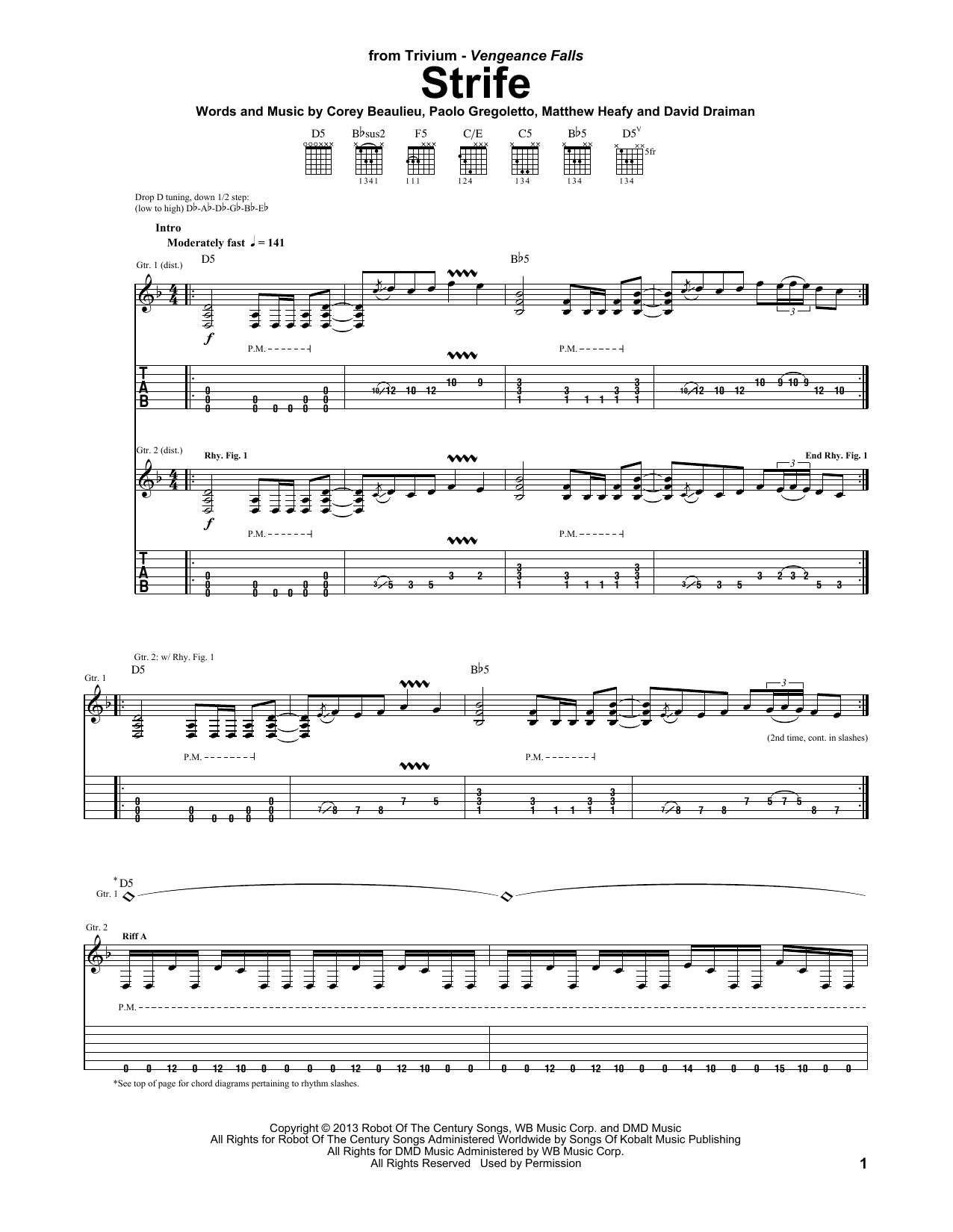Produktgalerie: Seite 1 von 1 Strife, Trivium, Gitarre
