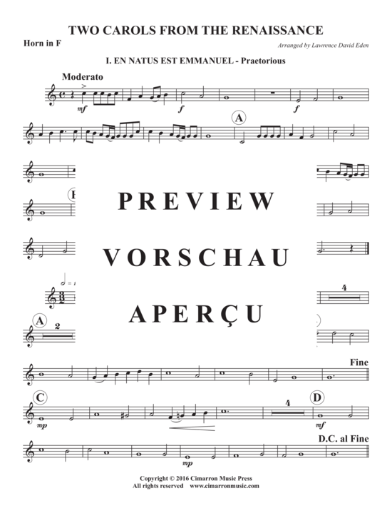 Produktgalerie: Seite 9 von 11 Zwei Weihnachtslieder aus der Renaissance , , (Blechbläserquintett)