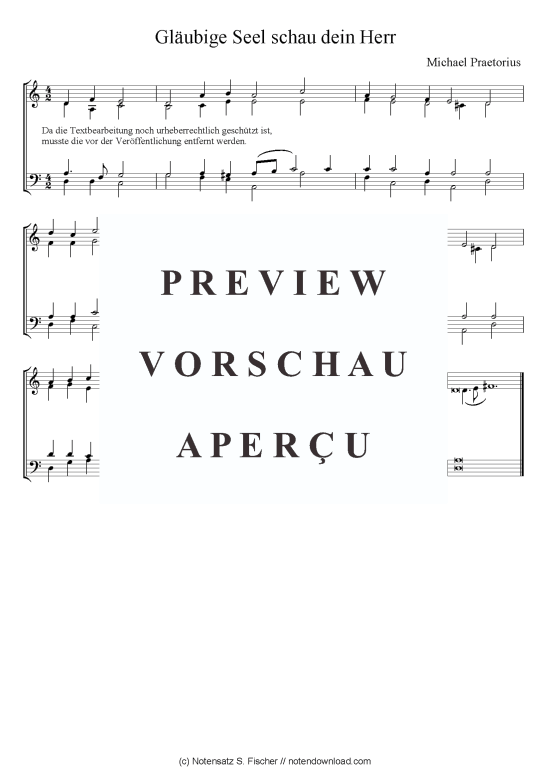 Product picture to: Gläubige Seel schau dein Herr Michael Praetorius