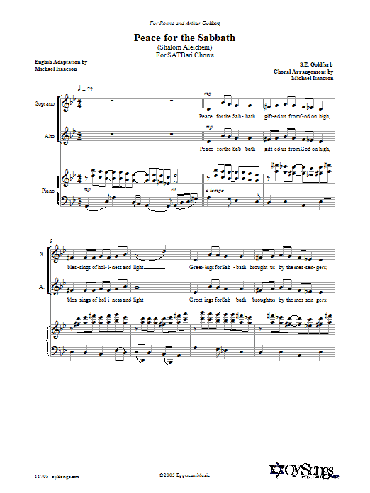 Product gallery: Page 1 of 1 Peace for the Sabbath, Michael Isaacson