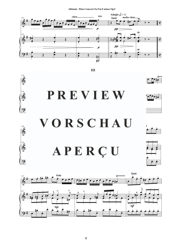 Product gallery: Page 9 of 11 Flute Concerto No.9 in E-Moll Op.5, , Flute and Piano/Harpsichord