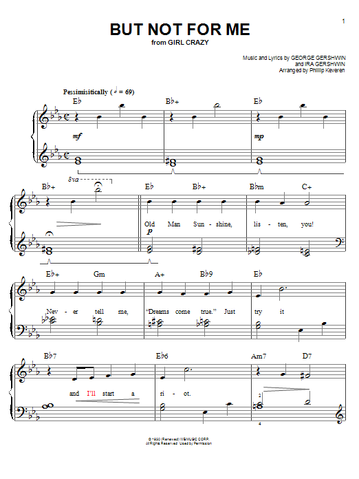 Product picture to: But Not For Me (arr. Phillip Keveren)